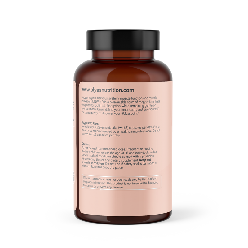 PMS, Headaches & Muscle Tension – Bioavailable Magnesium Glycinate 200mg - Supports Nerve Function, Relaxation & Sleep – 120 Capsules